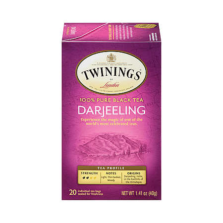 מחיר תה הודי טווינינגס דארג'ילינג Darjeeling בשקיות 20 יחידות - מבית Twinings
