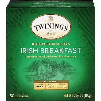 תה טווינינגס אייריש ברקפסט Irish Breakfast בשקיות 50 יחידות - מבית Twinings