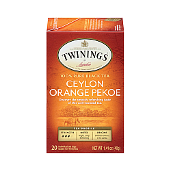 תה טווינינגס תה פיקו כתום ציילון Ceylon Orange Pekoe Tea בשקיות 20 יחידות - מבית Twinings
