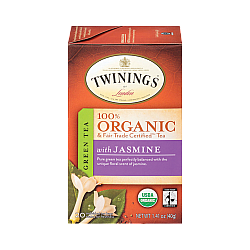 תה ירוק טווינינגס יסמין אורגני בשקיות 20 יחידות - מבית Twinings