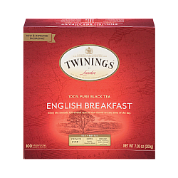 תה שחור טווינינגס אינגליש ברקפסט English Breakfast בשקיות 50 יחידות - מבית Twinings