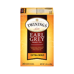 תה שחור טווינינגס אקסטרה ארל גריי Earl Grey Extra Bold בשקיות 25 יחידות - מבית Twinings
