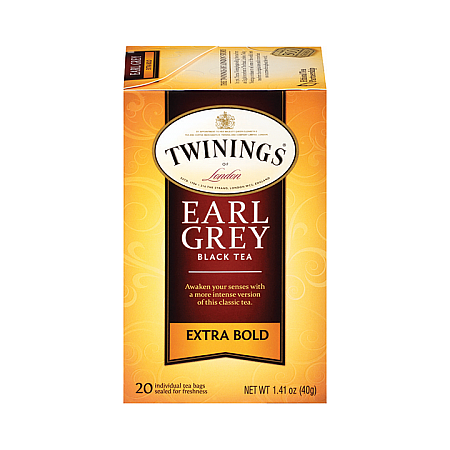 מחיר תה שחור טווינינגס אקסטרה ארל גריי Earl Grey Extra Bold בשקיות 25 יחידות - מבית Twinings