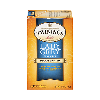 תה שחור טווינינגס ליידי גריי נטול קפאין Lady Grey בשקיות 20 יחידות - מבית Twinings