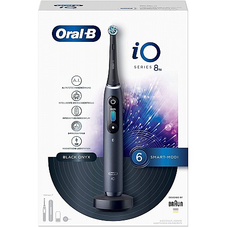 אורל בי iO8 מברשת שיניים חשמלית צבע שחור - מבית Oral B