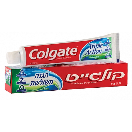 מחיר קולגייט טריפל אקשן משחת שיניים להגנה משולשת 75 מל  - מבית Colgate