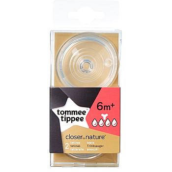 פטמות למזון סמיך לגילאי +6 חודשים - הכי טבעי כמו אמא טומי טיפי - מבית Tommee Tippee