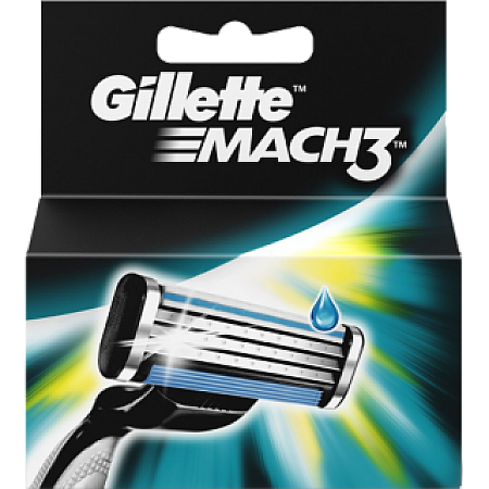 ג'ילט מאך 3 סכיני גילוח רב פעמיים 4 סכינים - מבית Gillette