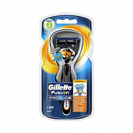מחיר גילט פיוז’ן פרוגלייד פלקסבול מכשיר גילוח רב פעמי עם ראש מסתובב + 1 סכין - מבית Gillette