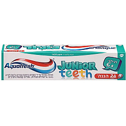  אקווה פרש JUNIOR משחת שיניים לילדים +6 - 50 מ"ל
