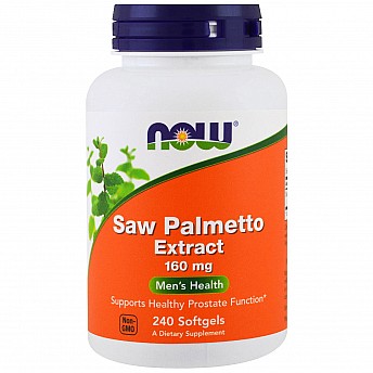  תמצית סו פלמטו Saw Palmetto דקל ננסי 160 מ"ג - 240 כמוסות מבית NOW FOODS