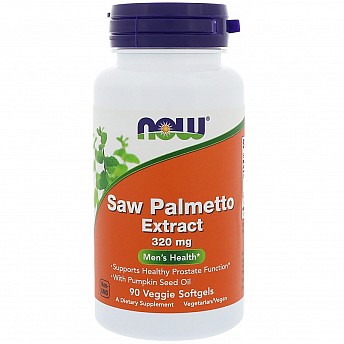  תמצית סו פלמטו Saw Palmetto דקל ננסי 320 מ"ג - 90 כמוסות מבית NOW FOODS