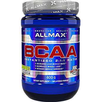 חומצות אמינו BCAA יחס 2-1-1, 400 גרם מבית ALLMAX