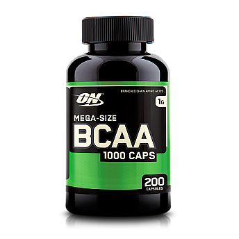 BCAA חומצות אמינו 1000 מ"ג - כמות 200 כמוסות - מבית Optimum Nutrition