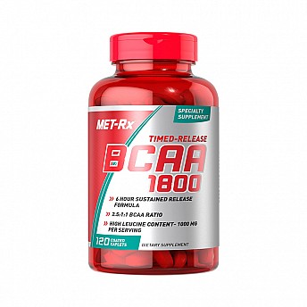 BCAA חומצות אמינו 1800 - כמות 120 כמוסות מבית MET-RX