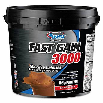 אבקת גיינר פאסט גיינר 3000 - FAST GAIN 3000 יחס 1:4 משקל 5.5 ק"ג - מבית ANSI