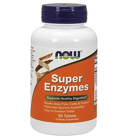 מחיר Super Enzymes סופר אנזים - 180 טבליות מבית NOW FOODS
