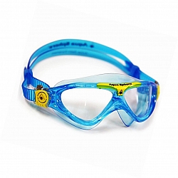 משקפת שחיה Vista JR צבע כחול בהיר ופס צהוב - מבית Aqua Sphere