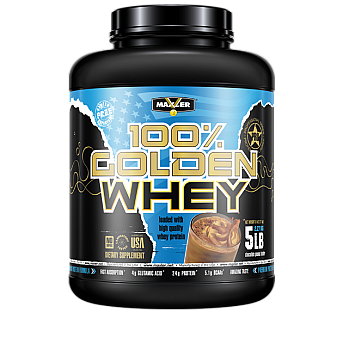 אבקת חלבון מי גבינה באיכות גבוהה 100% Golden Whey בטעם קרם עוגיות 2.3 קג - מבית MAXLER