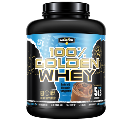 אבקת חלבון מי גבינה באיכות גבוהה 100% Golden Whey בטעם שוקולד חלב 2.3 קג - מבית MAXLER