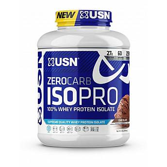 אבקת חלבון מי גבינה מבודד Zero Carb ISO Pro ללא סוכר ופחמימה בטעם שוקולד 2.04  ק"ג - מבית USN