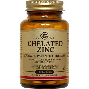 אבץ גלוקונאט סולגאר 22 מ"ג - 250 טבליות מבית SOLGAR