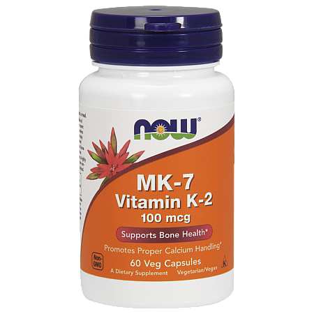 מחיר ויטמין (K2 (MK-7 קיי2 - 100 מג - תכולה 60 כמוסות מבית NOW FOODS