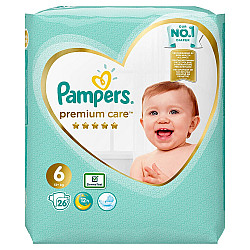 פמפרס פרימיום חיתולים 13+ ק"ג - שלב 6