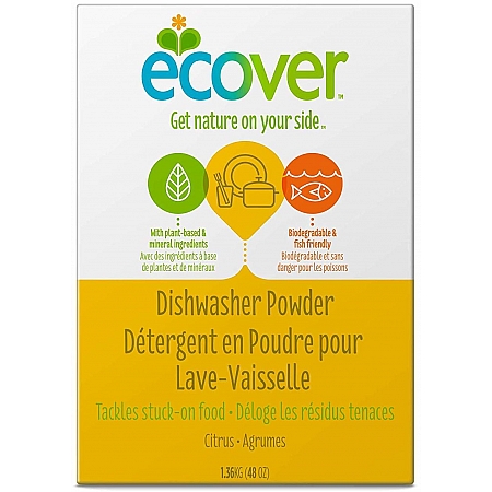 מחיר אקובר אבקת ניקוי אקולוגיות למדיח כלים ניחוח הדרים 1.36 גק - מבית Ecover