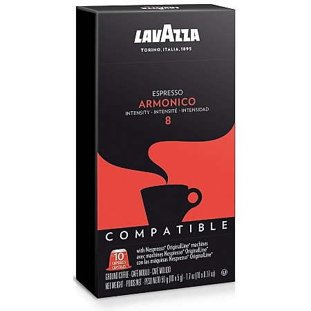 מחיר קפסולות קפה Armonico חוזק 8 לנספרסו 10 יחידות לוואצה