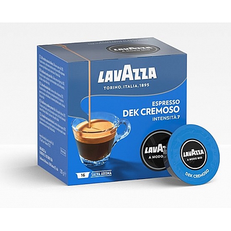 מחיר קפסולות קפה קרמסו Dek Cremoso נטול קפאין חוזק 7 לוואצה 16 יחידות