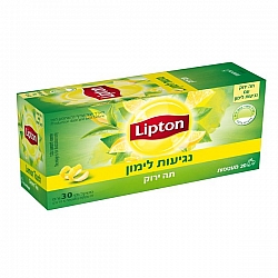 ליפטון תה ירוק נגיעות לימון 20 שקיקים
