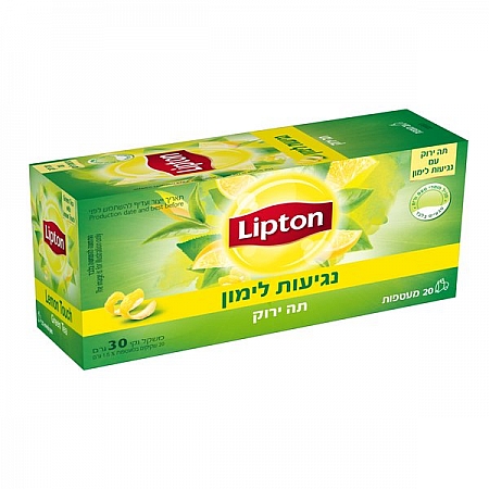 מחיר ליפטון תה ירוק נגיעות לימון 20 שקיקים