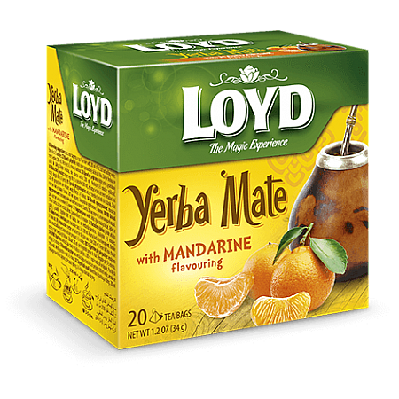 מחיר תה גרבה מטה בטעם מנדרין לויד 20 שקיות תה פירמידה - LOYD