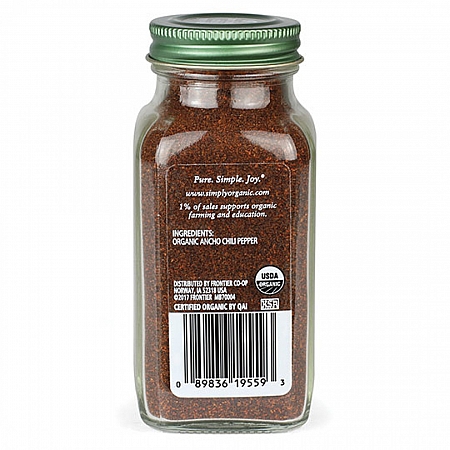 מחיר אבקת צילי אנצו אורגני 81 גרם - Simply Organic