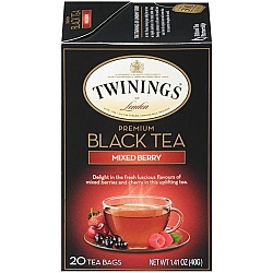טווינינגס תה שחור פרימיום ברי מעורב MIXED BERRY PREMIUM BLACK בשקיות 20 יחידות - מבית Twinings