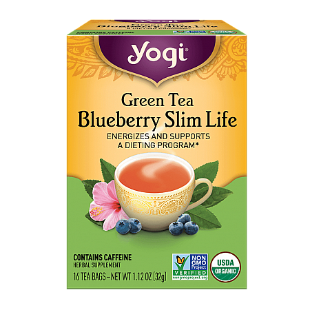 מחיר יוגי תה אוכמניות תה ירוק להרזיה 16 שקיקים - מבית Yogi Tea