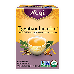 יוגי תה אורגני ליקריץ מצרי ללא קפאין 16 שקיקים - מבית Yogi Tea