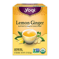 יוגי תה ג'ינג'ר לימון ללא קפאין 16 שקיקים - מבית Yogi Tea