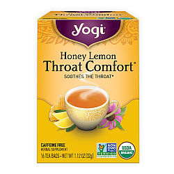 יוגי תה לימון דבש נוחות גרון ללא קפאין 16 שקיקים - מבית Yogi Tea