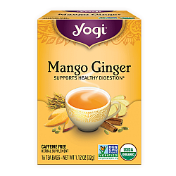 יוגי תה מנגו ג'ינג'ר ללא קפאין 16 שקיקים - מבית Yogi Tea