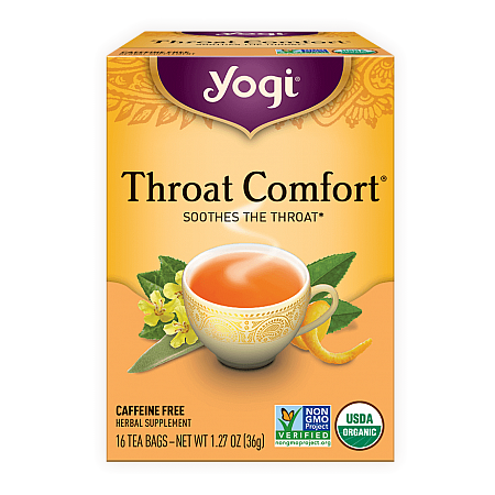 מחיר יוגי תה נוחות גרון ללא קפאין 16 שקיקים - מבית Yogi Tea