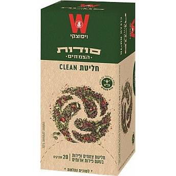 סודות הצמחים חליטת clean בטעם פירות אדומים ויסוצקי 20 שקיקים