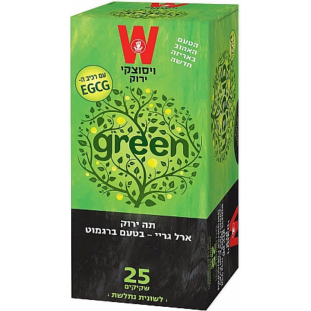 מחיר תה ירוק ארל גריי ויסוצקי 25 שקיקים