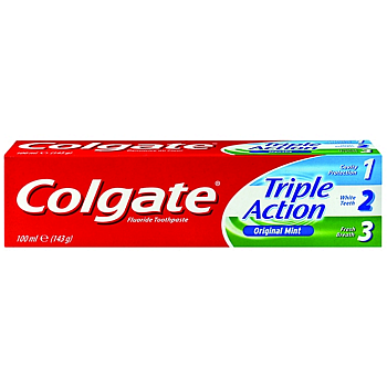 קולגייט טריפל אקשן משחת שיניים להגנה משולשת 100 מ"ל - מבית Colgate