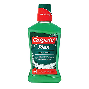 קולגייט פלאקס שטיפת פה ירוק מנטה עדין 500 מ"ל - מבית Colgate