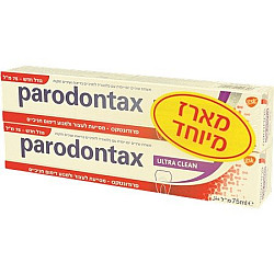 פרודונטקס משחת שיניים אולטרא קלין עם פלואוריד אריזת זוג 75 מ"ל