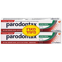  פרודונטקס משחת שיניים אקסטרה פרש עם פלואוריד אריזה זוג 75 מ"ל
