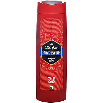 אולד ספייס ג'ל רחצה + שמפו CAPTAIN קפטן 400 מ"ל - מבית Old Spice