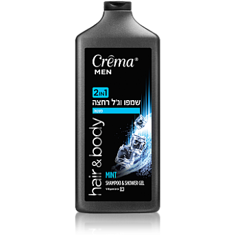 קרמה מן שמפו וג'ל רחצה 2 ב-1 מנטה 700 מ"ל
